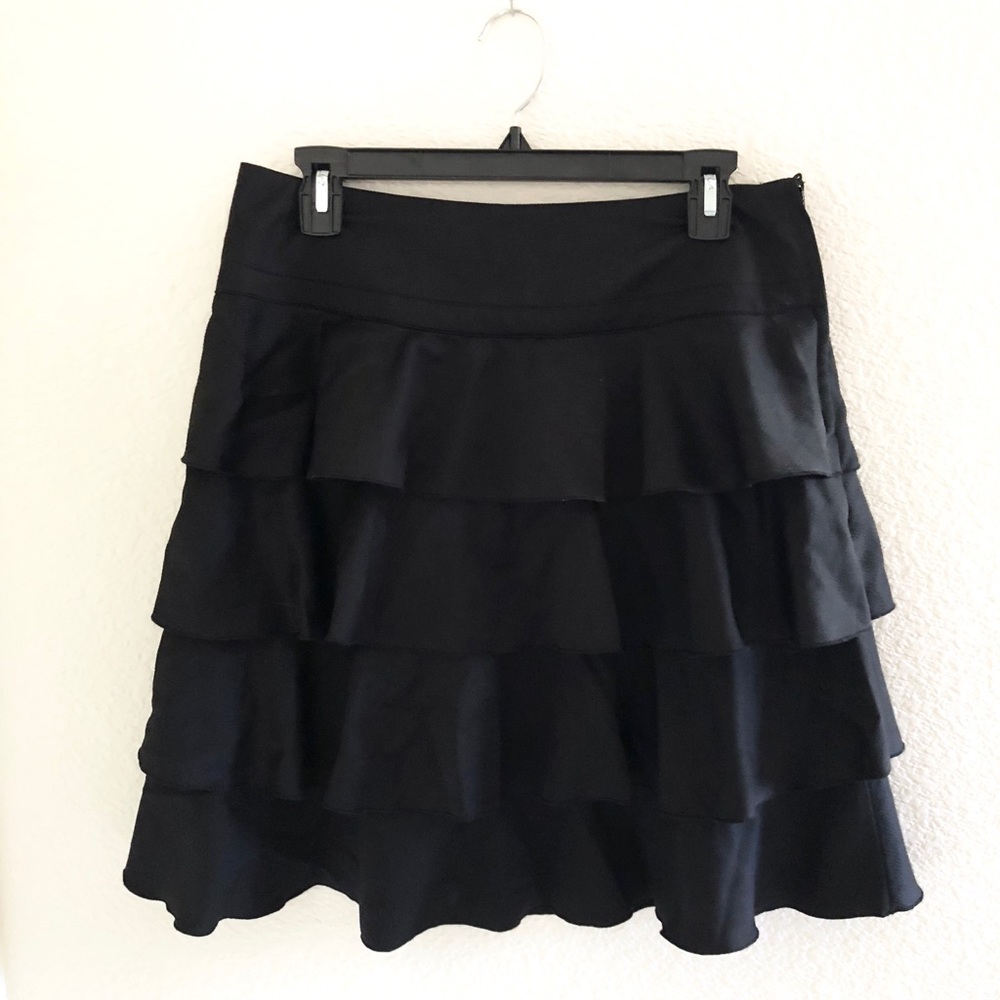 H&M black tiered ruffle skirt